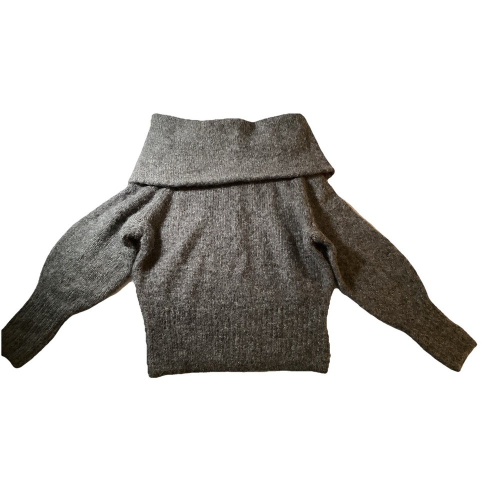H&M Womens XS Grey Sweater Soft Warm Pullover Acrylic‎ & Alpaca Cowl Neck